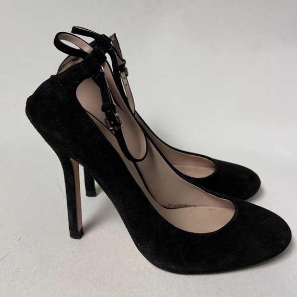 Zara Dating black open back suede heels - Picture 10 of 14